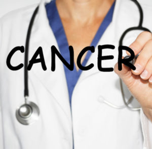 Doctor writing word Cancer, Medical concept